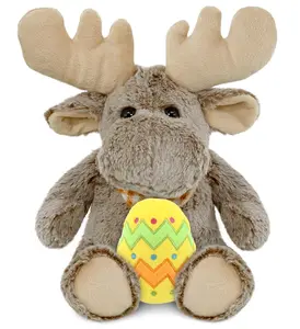 DOLLIBU Plush Easter Egg Stuffed Toy - Super-Soft Polyester Sitting Moose, Spring Theme Kids' Toy