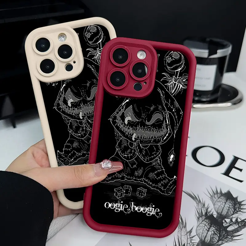 Case for iPhone 17 16 E Pro Max 15 Plus 14 13 12 11 Air XS XR Oogie Boogie Sketch Advanced fashion gift Anti-Scratch Shockproof Soft Silicone Protective Cover Compatible With Samsung Galaxy S26