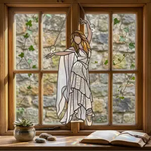 Stevie Nicks Inspired Stained Acrylic Suncatcher | Boho Witchy Window Decor | Fleetwood Mac Fan Gift | Celestial Goddess Sun Catcher | Handmade Aesthetic Home Decor