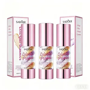 3 PCS 3 In 1 Face Primer, Transparent makeup base, hydrating and smoothing, evens skin tone, blurring effect, sheer natural finish