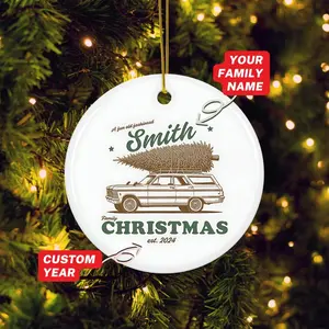 Griswold Ornament Family Christmas ceramic Ornament, Clark Eddie You Serious Personalized Ornament for Tree, Funny Cute Xmas Gift, Ceramic Ornament