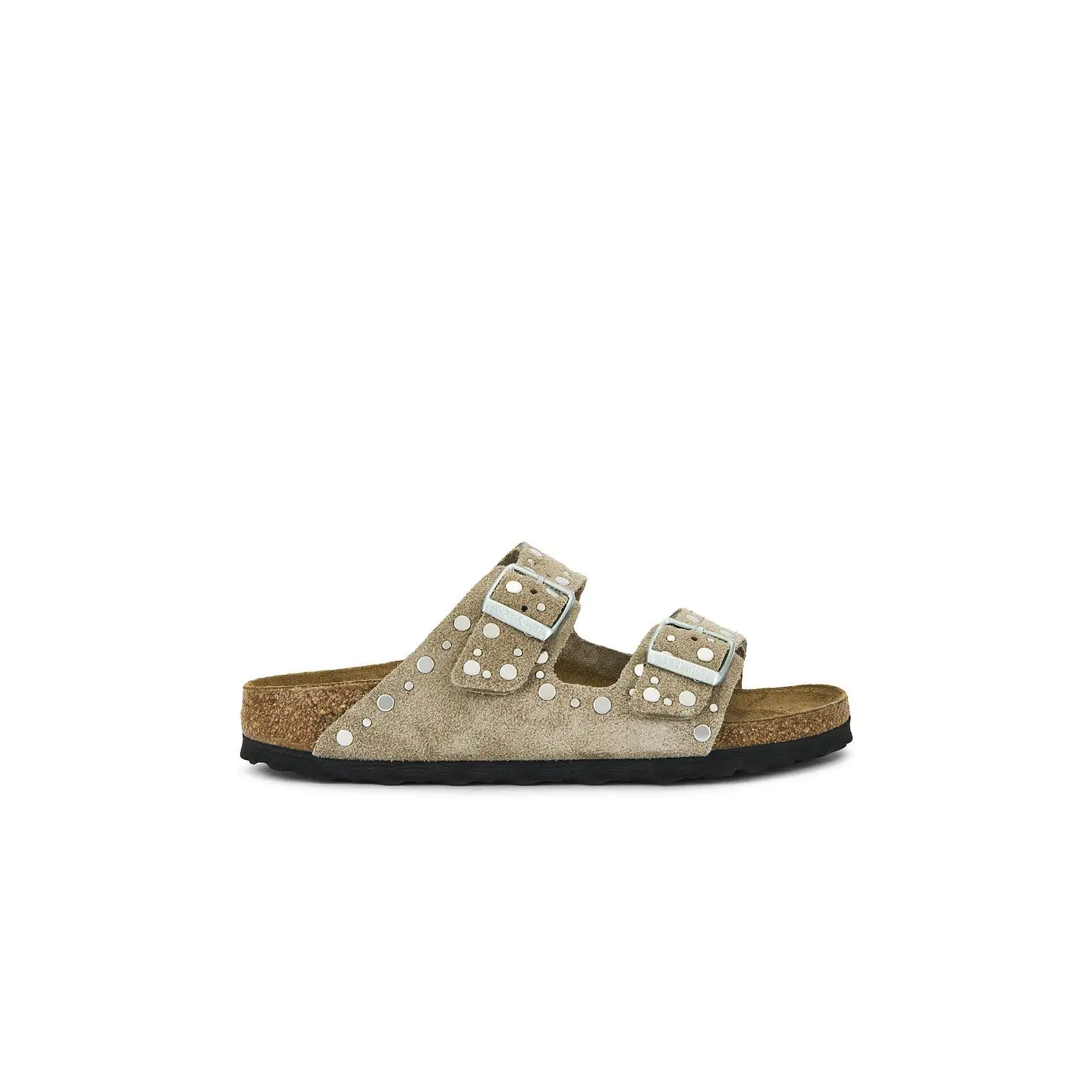 BIRKENSTOCK Arizona Rivets Sandal in Taupe BIRKENSTOCK Arizona Rivets Sandal in Taupe