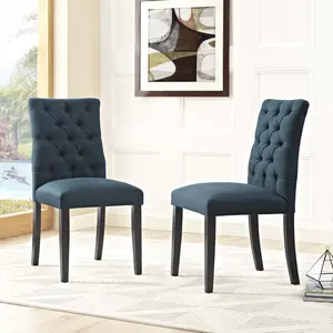 Modway Duchess Dining Chair Fabric Set of 2 in Azure