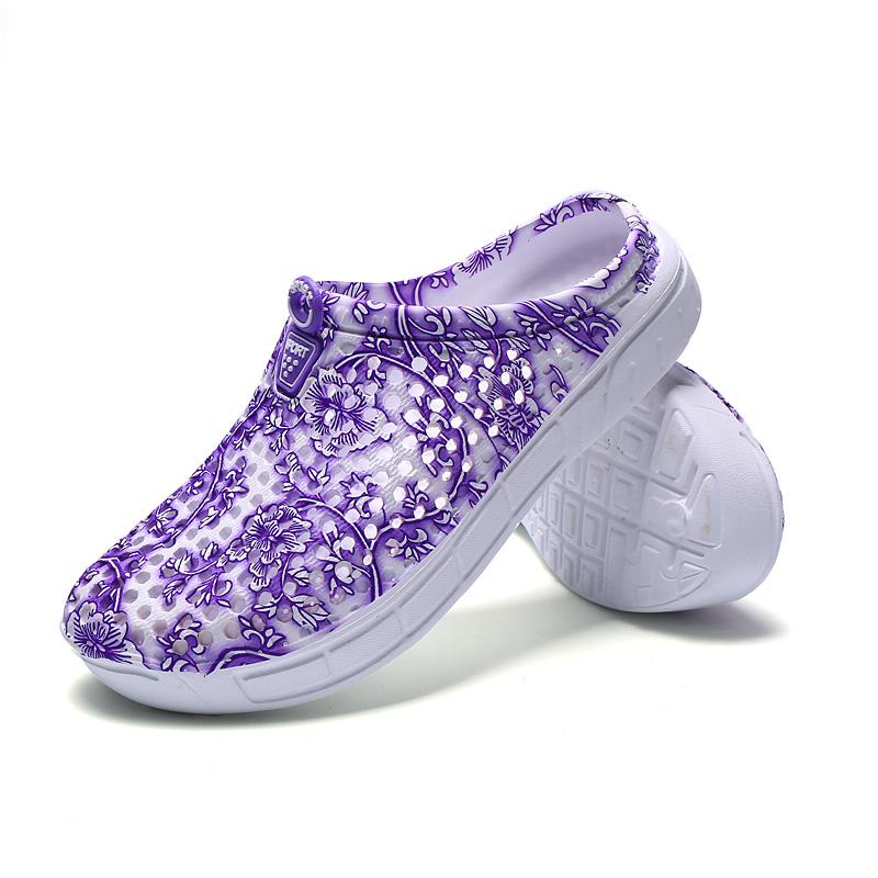 Women's Butterfly & Vintage Floral Print Mesh Clogs, Multi-Color Breathable Waterproof Non-Slip Slip On Mules, Lightweight Summer Sandals for Beach, Garden & Casual Wear