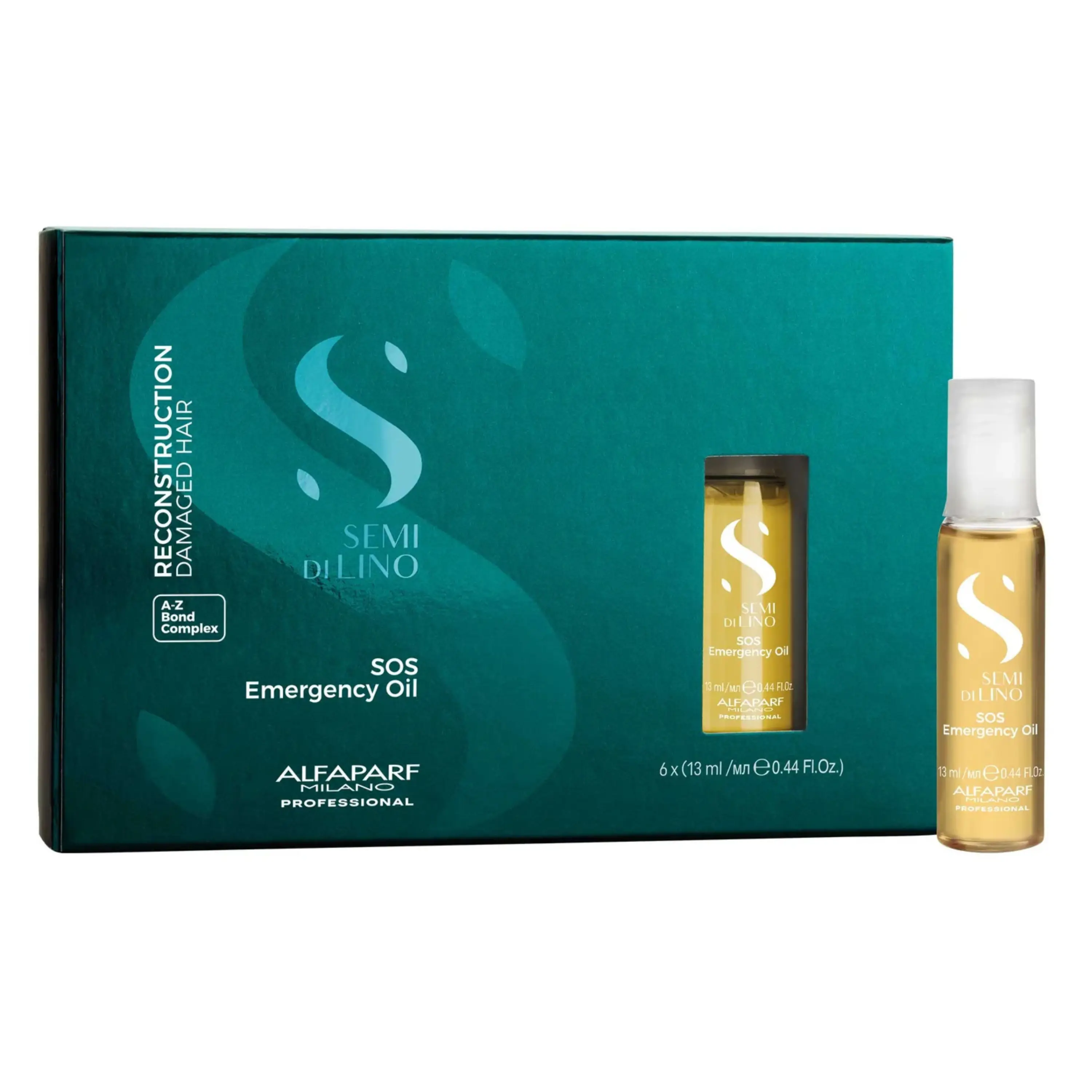 Alfaparf Milano Semi Di Lino Reconstruction Reparative SOS Emergency Oil - Hair Breakage Treatment for Strengthening, Smoothing & Repairing Damaged Hair - Hydrating Hair -Hair care Salon Color Comfort Haircare