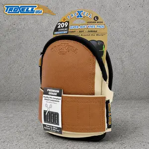 TROXELL USA SuperSoft Leatherhead Kneepads for Men & Women, Ultra Soft Cushion Non-Slip Neoprene Straps Durable Ergonomic Fit for Flooring Construction Work - (Large Size / Bagged in Pairs)
