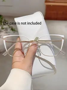 Women's New Full Frame Butterfly Shape Glasses, Fashion Color Metal Frame Glasses, Luxurious Unique Men's Eyewear, Stylish Glasses, Stylish Trendy Eyewear, Lightweight Eyeglasses, Trendy Casual Eyeglasses
