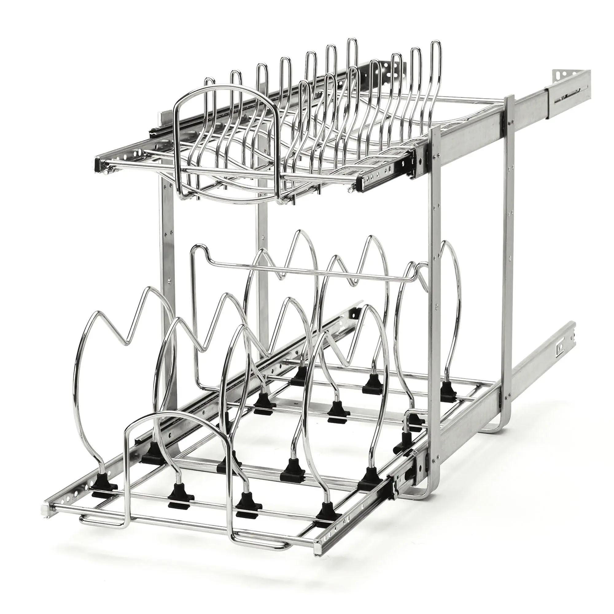 Rev-A-Shelf Pull Out Cabinet Pot and Pan Organzier, 12" Width, 5CW2-1222-CR