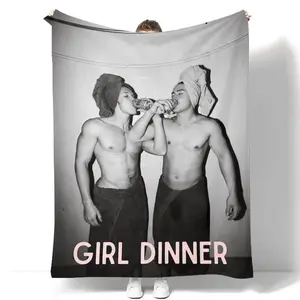 Soft Funny Throw Blanket Hollanov Theme Heated Rivalry Characters Print Blanket, Soft Flannel Throw for Home, Office, Camping, Sofa and Bed, Gift for Fans