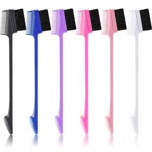 3 in 1 Hair Edge Brush Double Sided Comb Pack, Boar Bristle Hair Brush, Smooth Comb Grooming