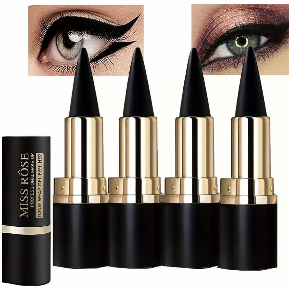 Test Sample Matte Gel Eyeliner Pencils, Soft Smooth Non-Waterproof Liners, Easy Wipe & Clean, Create Smoky & Cat Eyes, Daily Casual Festival Goth Halloween Makeup, Perfect Valentine’s Day Cosmetic Gift for Girls