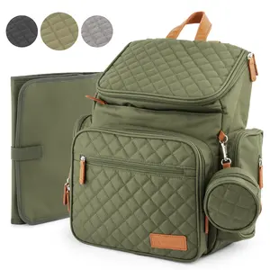 Delmar Baby Large Baby Backpack Diaper Bag with 15 Pockets, Pacifier Holder, Wipes Dispenser, Insulated Bottle Pocket & Luggage Attachment - Unisex