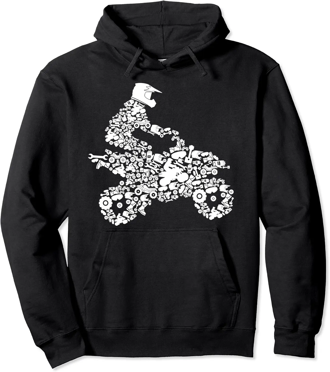 Quad Biker ATV 4 Wheeler Funny Quad Men Boys Pullover Hoodie - Autumnsc Shop 65B09F1TFVJN