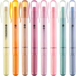 Highlighters and Pens No Bleed, 8 Pack Assorted Colors Gel Highlighters Set, Cute  Markers Study Journaling School Supplies and Accessories ()