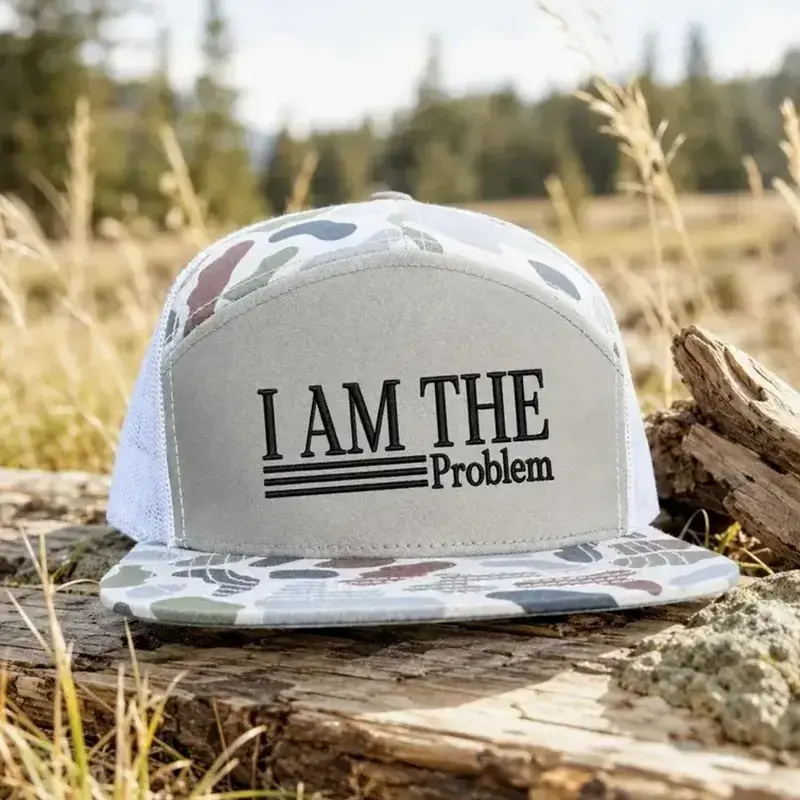 [ Buy 2 For 1 Price ] I Am The Problem Hat, Funny Trucker Cap, Camo Richardson 112 Snapback, Sarcastic Embroidered Hat