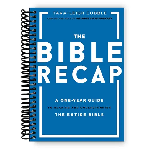 The Bible Recap 1-Year Spiral-Bound Bible Study Book - Chronological Narrative Guide, Flat-Open Reading Design, 752 Pages, Easy-to-Understand Daily Passage Help, God’s Character Exploration Tool (Bethany House Publishers)