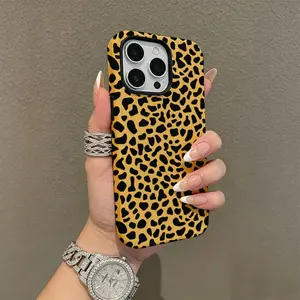 Leopard Print Phone Case iPhone17/17PROMAX/17PRO/16/15/14/13/12/GALAXYS21/S22/S23/S24 Glossy case Minimalist aesthetic cute phone case Slim Aesthetic Case roo36425