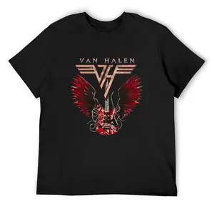 Title_ Vintage Van Halen Guitar Wings Shirt, Eddie Frankenstrat Rock Band Tee Fashion Cotton, Full Colors, Full Sizes, For Men, For Women, Soft, Shortsleeve