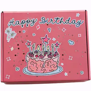 Birthday Gift Set Box Womens Shirt, Tumbler Drinking Cup, Candle Drop Earrings & Vinyl Stickers - Personalizable Happy Birthday Box for Women