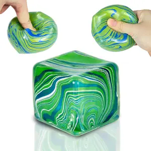 Quiet Squeeze Toy – 2.16in Fidget Toy Calming Stress Relief Toy Fun & Relaxing for Kids and Adults (GREEN)