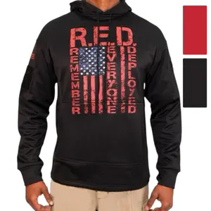 ROTHCO R.E.D. Men's Concealed Carry Graphic Hoodie - Long Sleeve Pullover, American Flag Graphic, Kangaroo Pocket, Zippered Pockets, Casual Menswear Sweatshirt, Hoodie/Jumper
