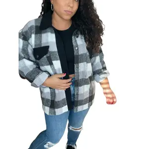 Plaid Sherpa shacket