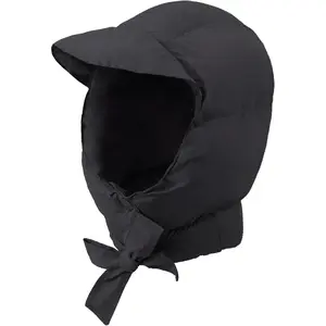 Womens Quilted Down Winter Hat, Warm Windproof Trapper Hat with Ear Flaps, Boys Girls Waterproof Snow Ski Cap