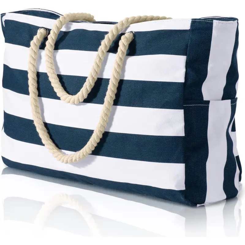 Beach Bags for Women Large Waterproof Beach Tote Bag Zipper Beach Bags Waterproof Sandproof Swim Pool Bag Large Tote