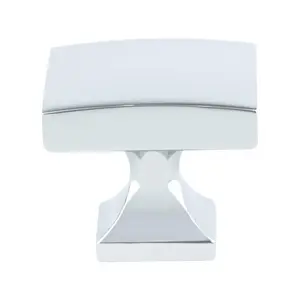 212 MAIN Berenson 1.375 in. Century Edge Knob, Long Polished Chrome Finish, Metal Finish, Extended Length