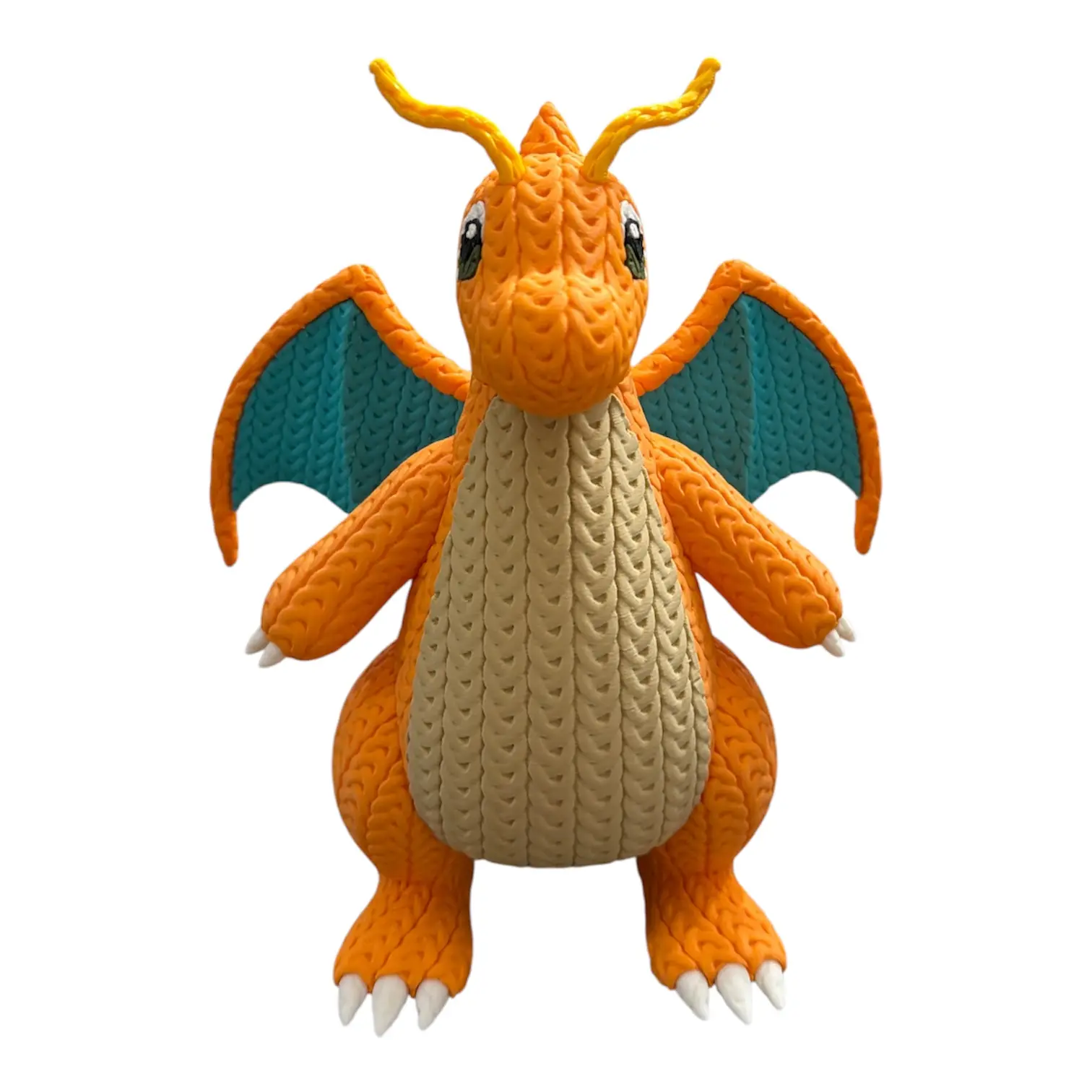 Dragonite Knit Look-Inspired 3D Printed Collectible Statue, Home Decor Figurine for Home Supplies Display