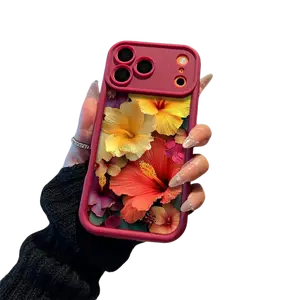 Hibiscus Flower Phone Case， Tropical Floral Style for iPhone 17 16 15 14 13 12 11 Plus Pro Max. c2