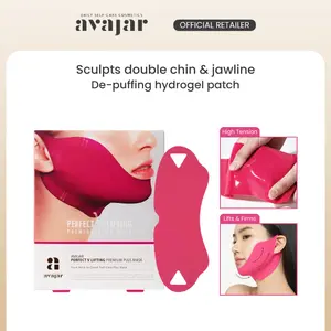 avajar Perfect V Lifting Premium Plus Mask 5 Sheets | Hydrogel Face Slimming & Firming Band for Jawline, Double Chin Reducer, V-Line Contour, Hydrating & Lifting Sheet Mask with Collagen, Caffeine & Aloe Vera