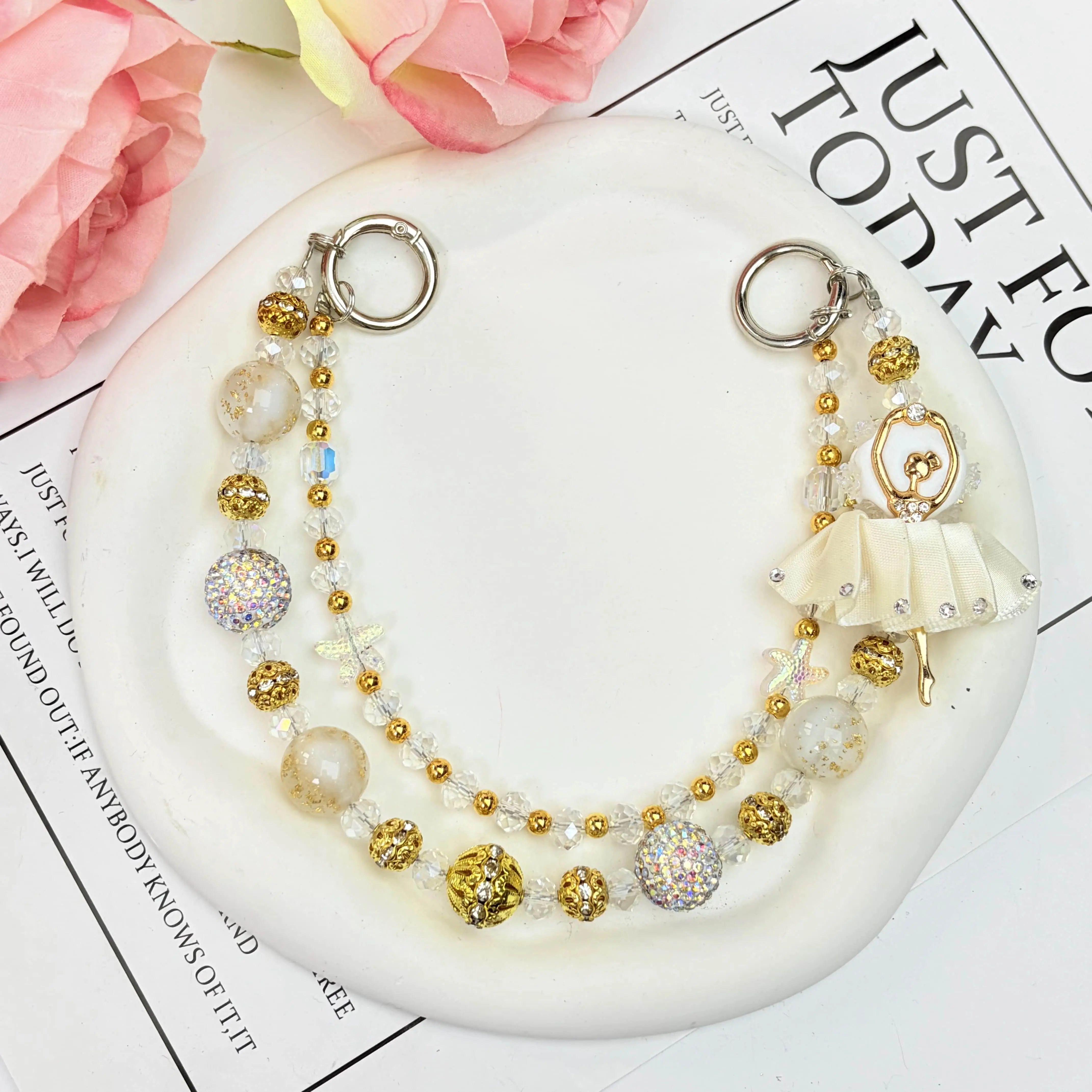 Ballet Style Bag Charm,Delicate Handbag Pendant Accessory for Women, Detachable Bag Charm,Pretty Holiday Gift,Ideal Birthday Gift for Girls & Women,Summervibes
