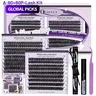 Mixed Length Individual False Eyelashes Kit with Tweezers, Glue & Glue Remover, 360pcs/set Natural Look Eyelashes, Longer Looking Eyelashes, Eyelashes Extensions, Cluster Lashes, Cosmetic False Lashes, Eye Makeup Products #GLOBAL PICKS