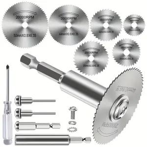 7pcs heavy-duty pipe cutter set - Metric/Imperial thread cutting tools, high-speed cutting set, suitable for automotive, pipe, DIY, and metalworking - for professional and hobbyist use.