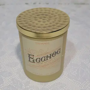 Scentsational Batch Poured Eggnog Creme Brulee Nutmeg Clove Orange Vanilla 11 Oz
