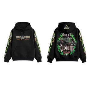 Retro Vintage Grave Digger 90’s Flame Monster Truck Hoodie, Monster Truck Long Sleeve Shirt, Monster Jam Fans