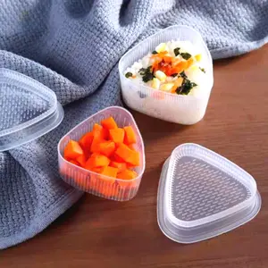 5-Piece Rice Ball Mold Set, Triangle Plastic Sushi Making Tool, Food Grade PP Material Reusable, Lightweight Easy Use, Home & Commercial Use