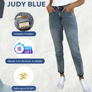 Judy Blue Full Size Mid Rise Rigid Magic Release Hem Jeans