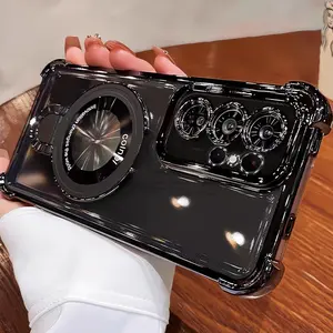 Phone Case - The Ultimate 4-in-1 Design Luxury Magnetic Hard Case for Samsung Galaxy S26 S25 S24 S23 S22 Ultra Plus and FE EDGE Compatible with Wireless Charging