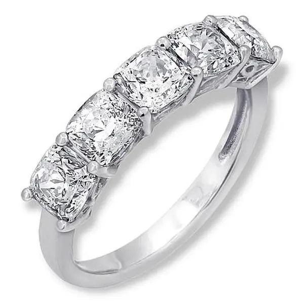 Radiance by Absolute™ 5.78ctw Simulated Diamond Square 5-Stone Ring