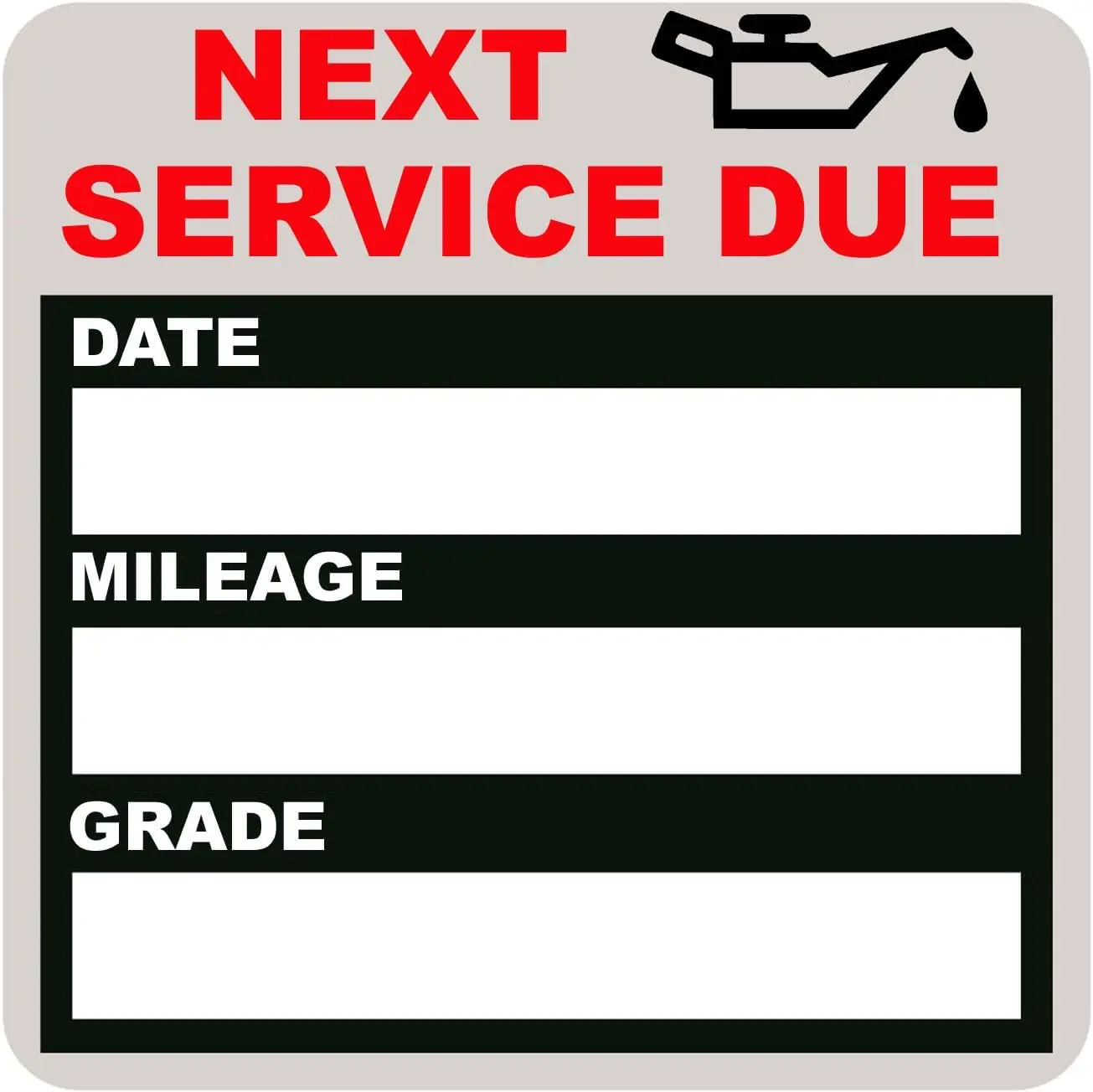 Oil Change Stickers Static Cling, 120pcs 2x2 Inches Oil Change Reminder Sticker for Windshield with No Residue, Clear Next Service Due Labels for Car Auto Vehicle Window