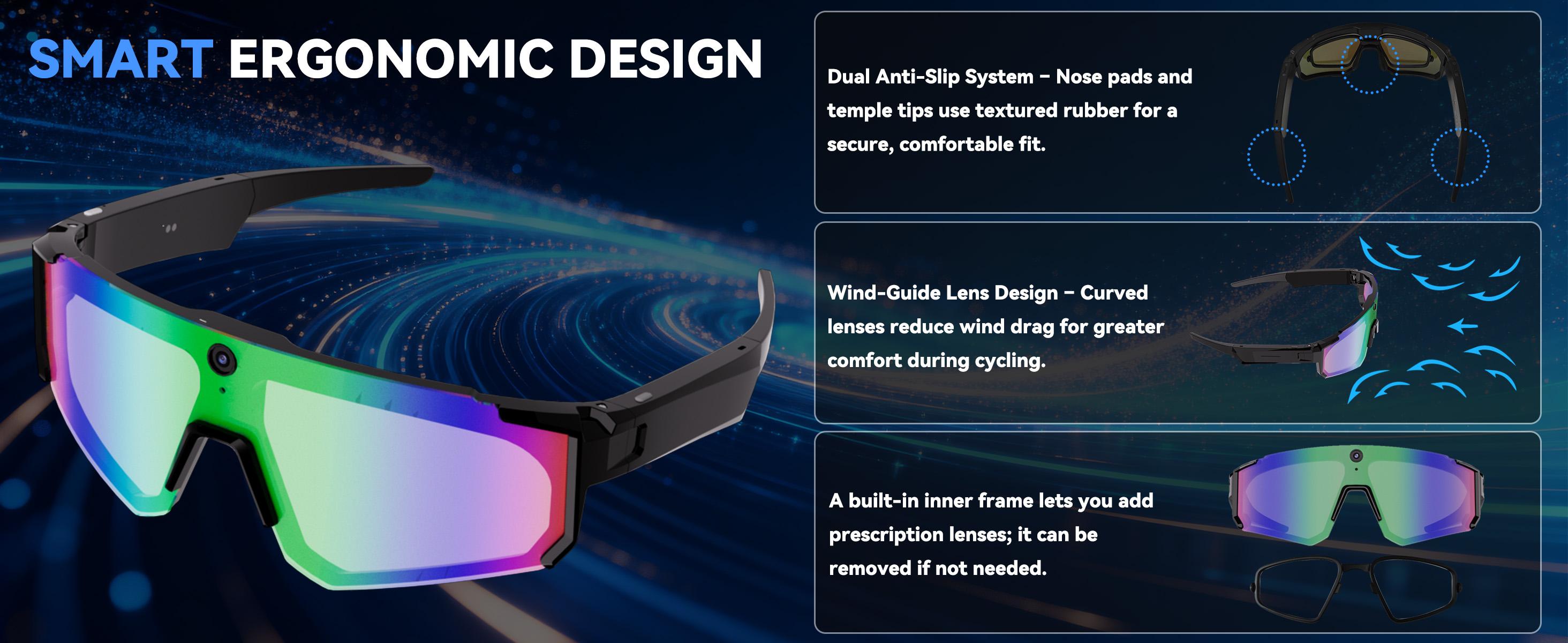 2026 New AI Smart Sport Sunglasses with HD 32MP Camera, 1200P Video Recording, AI Assistant (ChatGPT) & Real-Time Translation, Voice Control, Bluetooth 5.4 & WiFi – Ideal for Cycling, Golf, Running & Driving