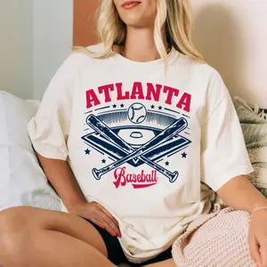 Atlanta Baseball Comfort Color Vintage Style Unisex Tshirt, Atlanta Baseball Gameday Classic Shirt, Atlanta Sports Retro Shirt, For Fans g8w72u15n3kb