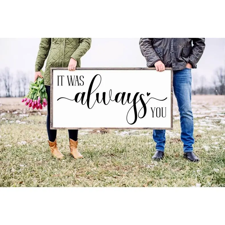 GiftOfHope It Was Always You Print, Family Wall Decor, Wedding Gift, Farmhouse Poster Unframed