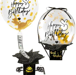 Upgraded Birthday Money Box for Cash Gift Pull, Funny Pull Money Balloon Box Happy Birthday Surprise Set, Birthday Gifts for Women Men Best Friend Girlfriend Wife Sister