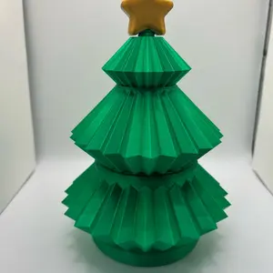 Christmas Tree 3 compartment Decor Container
