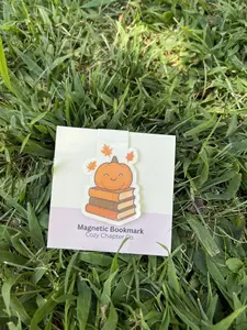 Fall Pumpkin Magnetic Bookmark