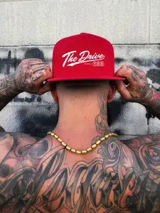 DRIVE GLOBES RED FLAT BILL HAT