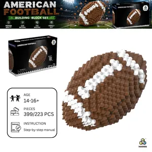 KADELE American Football Building Blocks Set - DIY STEM Construction Kit, Football Fan Collectible Model, Sports Desk Decoration Gift for Teens & Adults Age 13+ Boy Girl Teen Men Women